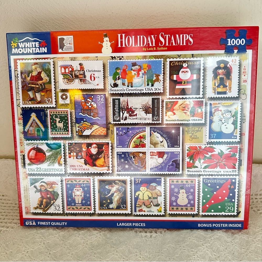 New 1000-Piece Christmas Holiday Stamp Puzzle